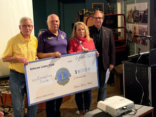 Campfire Circle Shares Big News — and Receives $5,000 from Simcoe Lions