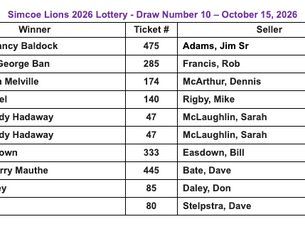 Draw 10 October 15, 2026 Lottery Results